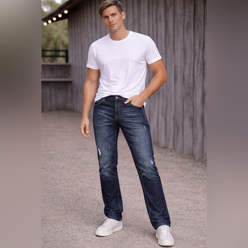 Jack & Jones Dark Blue Straight Jeans B33